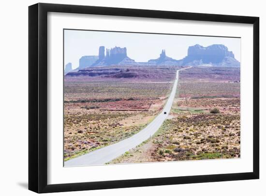 Country road, Monument Valley, Arizona, North America-Marco Simoni-Framed Photographic Print