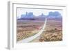 Country road, Monument Valley, Arizona, North America-Marco Simoni-Framed Photographic Print