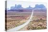 Country road, Monument Valley, Arizona, North America-Marco Simoni-Stretched Canvas