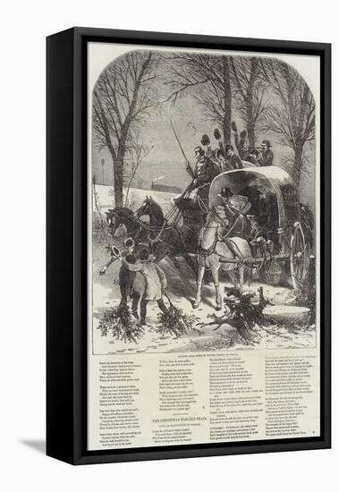 Country Road Scene in Winter-Myles Birket Foster-Framed Stretched Canvas