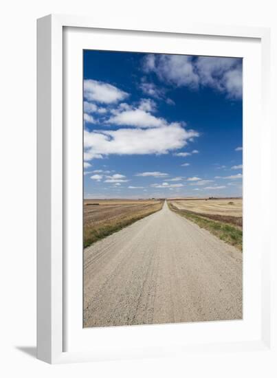 Country Road, Strasburg, North Dakota, USA-Walter Bibikow-Framed Photographic Print