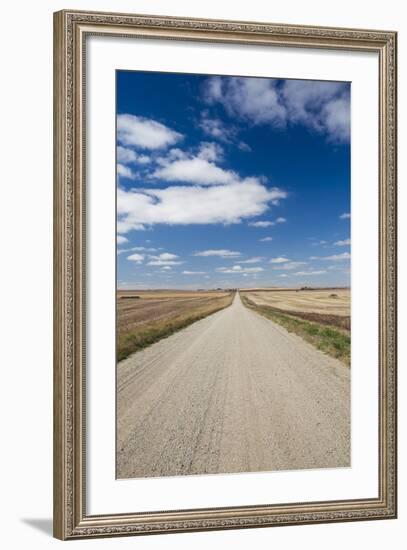 Country Road, Strasburg, North Dakota, USA-Walter Bibikow-Framed Photographic Print