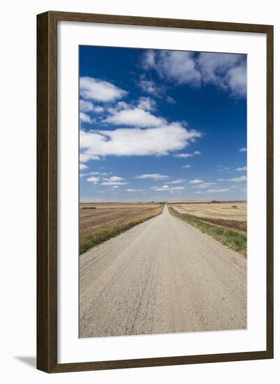 Country Road, Strasburg, North Dakota, USA-Walter Bibikow-Framed Photographic Print