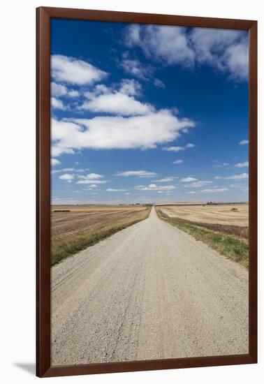 Country Road, Strasburg, North Dakota, USA-Walter Bibikow-Framed Photographic Print