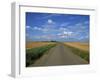 Country Road Through Fields in Fenland Near Peterborough, Cambridgeshire, England, United Kingdom-Lee Frost-Framed Photographic Print
