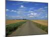 Country Road Through Fields in Fenland Near Peterborough, Cambridgeshire, England, United Kingdom-Lee Frost-Mounted Photographic Print