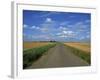 Country Road Through Fields in Fenland Near Peterborough, Cambridgeshire, England, United Kingdom-Lee Frost-Framed Photographic Print