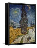 Country Road with Cypress and Star, 1890-Vincent van Gogh-Framed Stretched Canvas