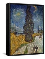 Country Road with Cypress and Star, 1890-Vincent van Gogh-Framed Stretched Canvas