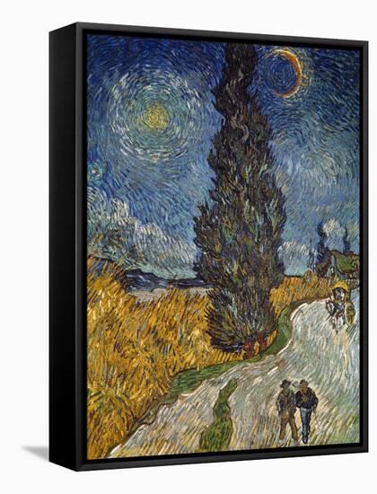 Country Road with Cypress and Star, 1890-Vincent van Gogh-Framed Stretched Canvas