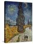 Country Road with Cypress and Star, 1890-Vincent van Gogh-Stretched Canvas