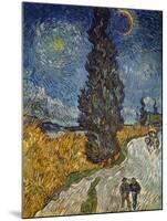 Country Road with Cypress and Star, 1890-Vincent van Gogh-Mounted Giclee Print