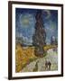 Country Road with Cypress and Star, 1890-Vincent van Gogh-Framed Giclee Print