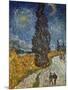 Country Road with Cypress and Star, 1890-Vincent van Gogh-Mounted Giclee Print