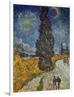 Country Road with Cypress and Star, 1890-Vincent van Gogh-Framed Giclee Print