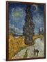 Country Road with Cypress and Star, 1890-Vincent van Gogh-Framed Giclee Print