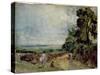 Country Road with Trees and Figures-John Constable-Stretched Canvas