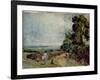 Country Road with Trees and Figures-John Constable-Framed Giclee Print