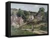 Country Road-Camille Pissarro-Framed Stretched Canvas