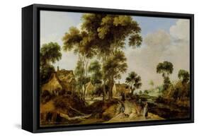 Country Road-Gillis Claesz de Hondecoeter-Framed Stretched Canvas