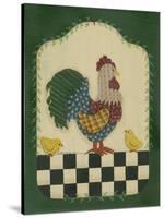 Country Rooster and Chicks-Debbie McMaster-Stretched Canvas