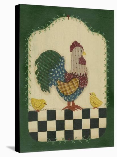 Country Rooster and Chicks-Debbie McMaster-Stretched Canvas