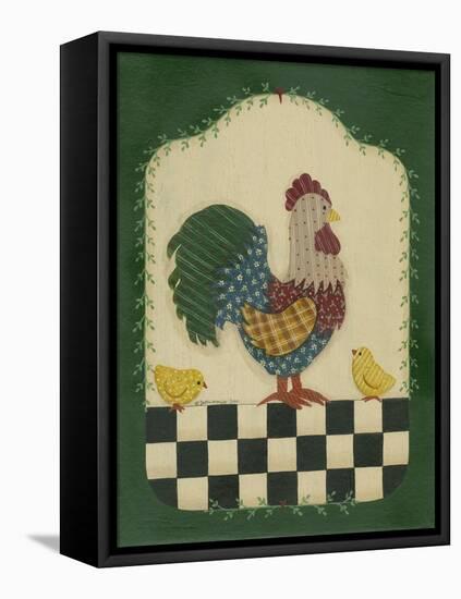 Country Rooster and Chicks-Debbie McMaster-Framed Stretched Canvas