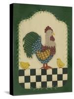 Country Rooster and Chicks-Debbie McMaster-Stretched Canvas