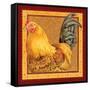 Country Rooster II-Gwendolyn Babbitt-Framed Stretched Canvas