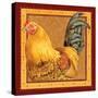 Country Rooster II-Gwendolyn Babbitt-Stretched Canvas