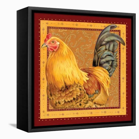 Country Rooster II-Gwendolyn Babbitt-Framed Stretched Canvas