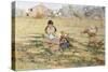 Country Scene, 1891-Niccolo Cannicci-Stretched Canvas