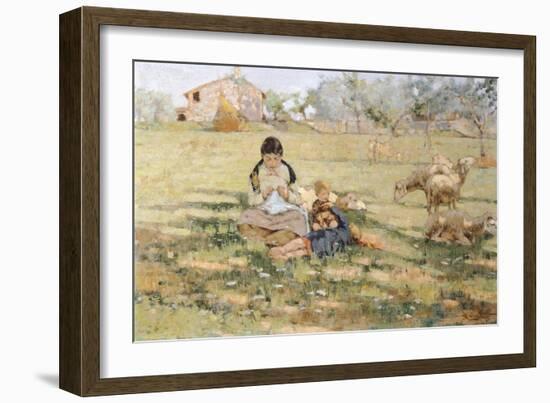 Country Scene, 1891-Niccolo Cannicci-Framed Giclee Print