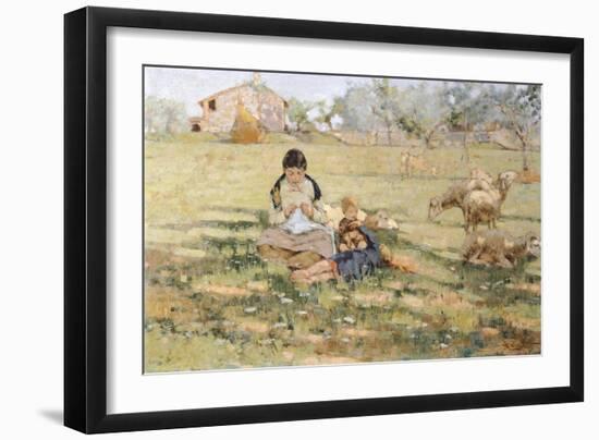 Country Scene, 1891-Niccolo Cannicci-Framed Giclee Print