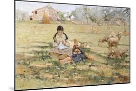 Country Scene, 1891-Niccolo Cannicci-Mounted Giclee Print