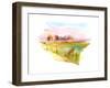 Country Scene with Cows, 2016-John Keeling-Framed Giclee Print