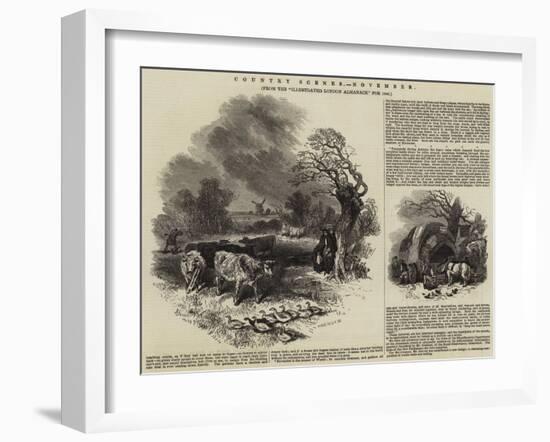 Country Scenes, November-null-Framed Giclee Print