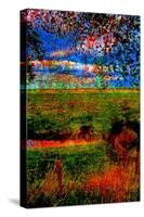 Country Side with a Cow.-André Burian-Stretched Canvas