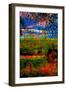 Country Side with a Cow.-André Burian-Framed Giclee Print