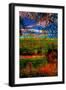 Country Side with a Cow.-André Burian-Framed Giclee Print