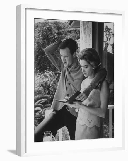 Country Singer Roger Miller and His Wife at Home-Ralph Crane-Framed Premium Photographic Print