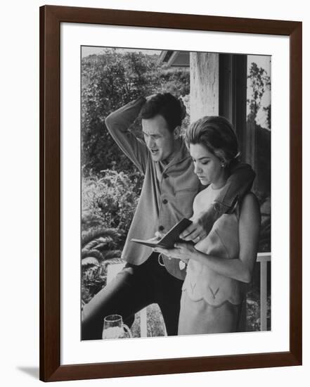 Country Singer Roger Miller and His Wife at Home-Ralph Crane-Framed Premium Photographic Print