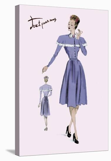 Country Style Dress, 1947-null-Stretched Canvas