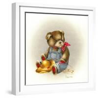 Country Teddy-Peggy Harris-Framed Giclee Print