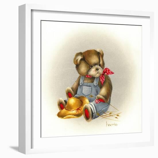 Country Teddy-Peggy Harris-Framed Giclee Print