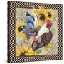 Country Time Rooster-B-Jean Plout-Stretched Canvas