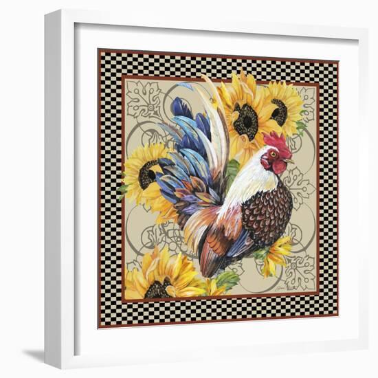 Country Time Rooster-B-Jean Plout-Framed Giclee Print