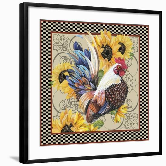 Country Time Rooster-B-Jean Plout-Framed Giclee Print