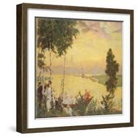 Country Trip, 1918-Boris Michaylovich Kustodiev-Framed Giclee Print