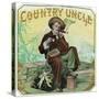 Country Uncle Brand Cigar Box Label-Lantern Press-Stretched Canvas